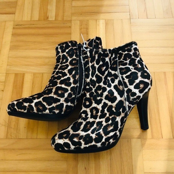 Leopard Print Heidi Klum Ankle Boots shoe - Picture 5 of 11